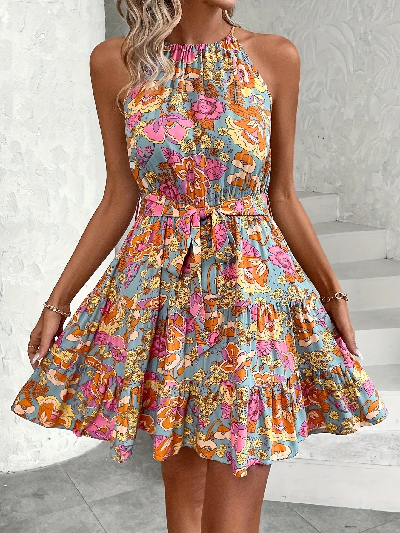 Elena – Zomerjurk met Bloemenprint