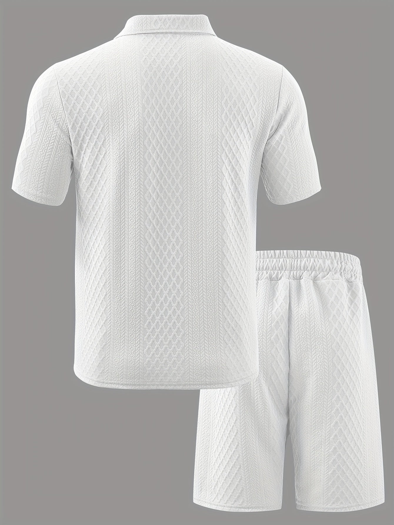 Trendy Jacquard Set – Shirt + Korte Broek