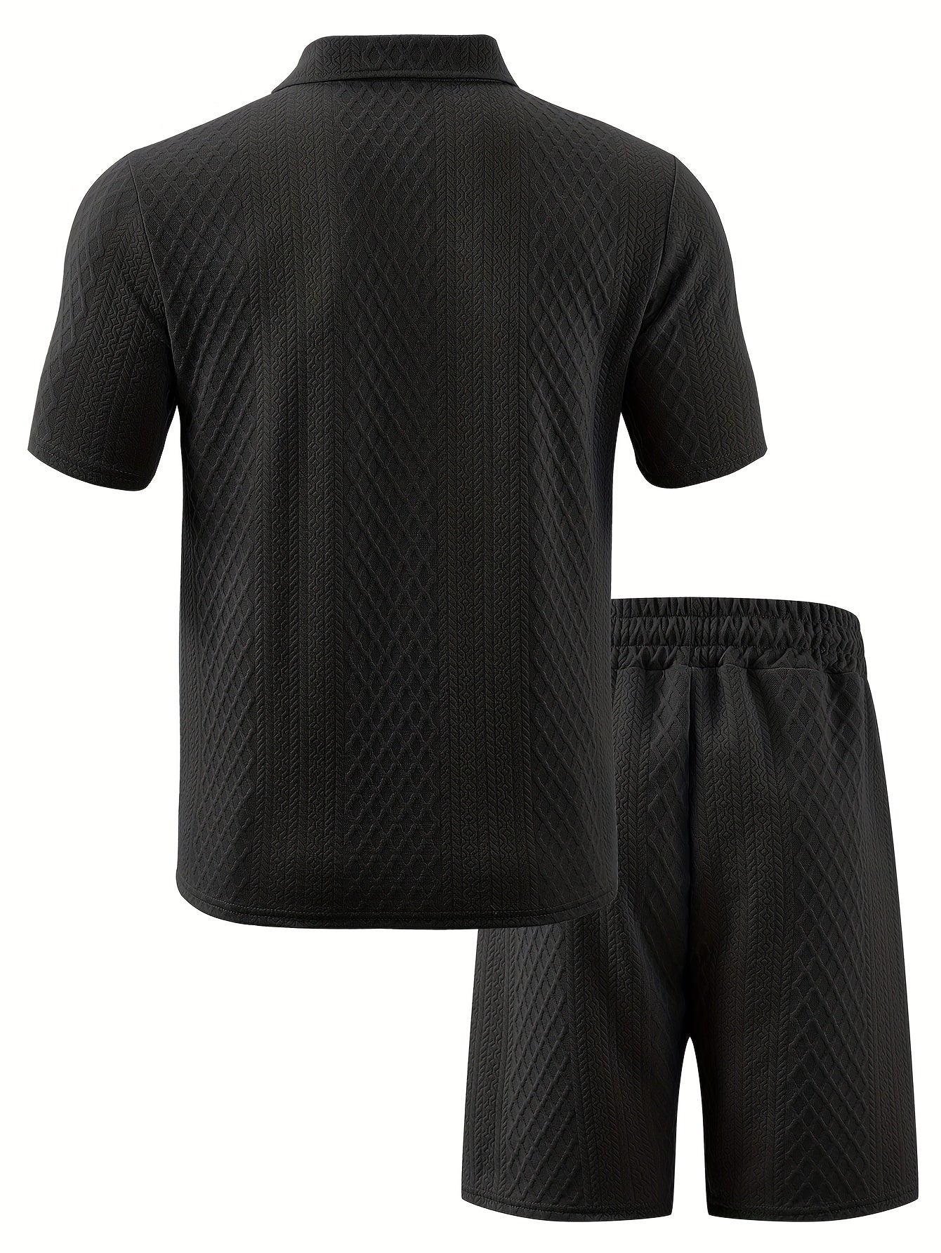 Trendy Jacquard Set – Shirt + Korte Broek