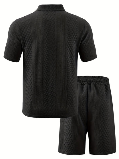 Trendy Jacquard Set – Shirt + Korte Broek