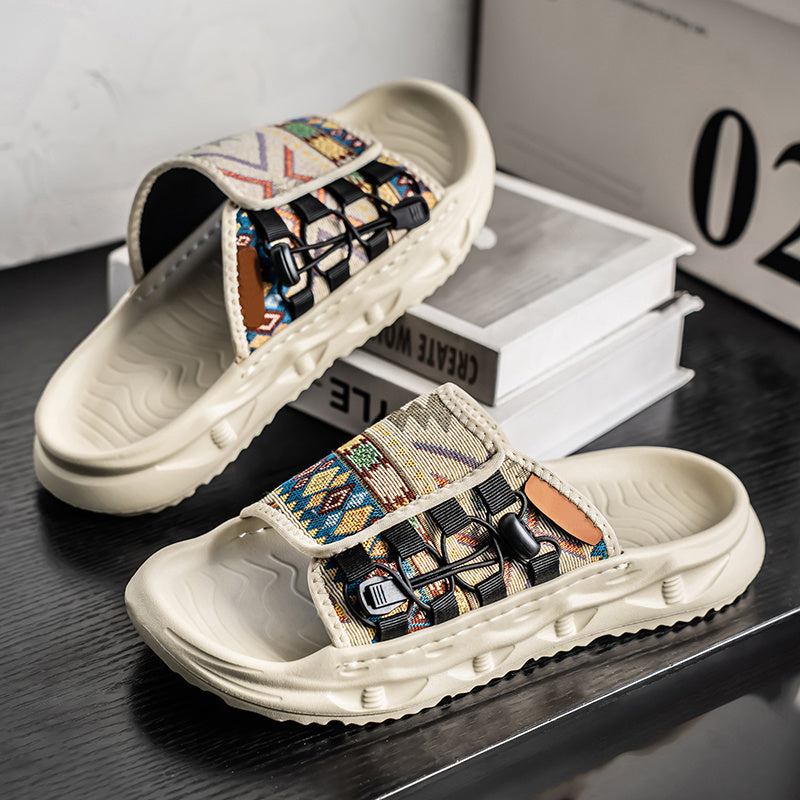 Patchwork Casual Slides – Heren Slippers