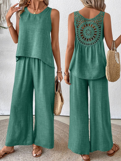 Noé – Zomerset: Rugloze Top + Wijde Broek