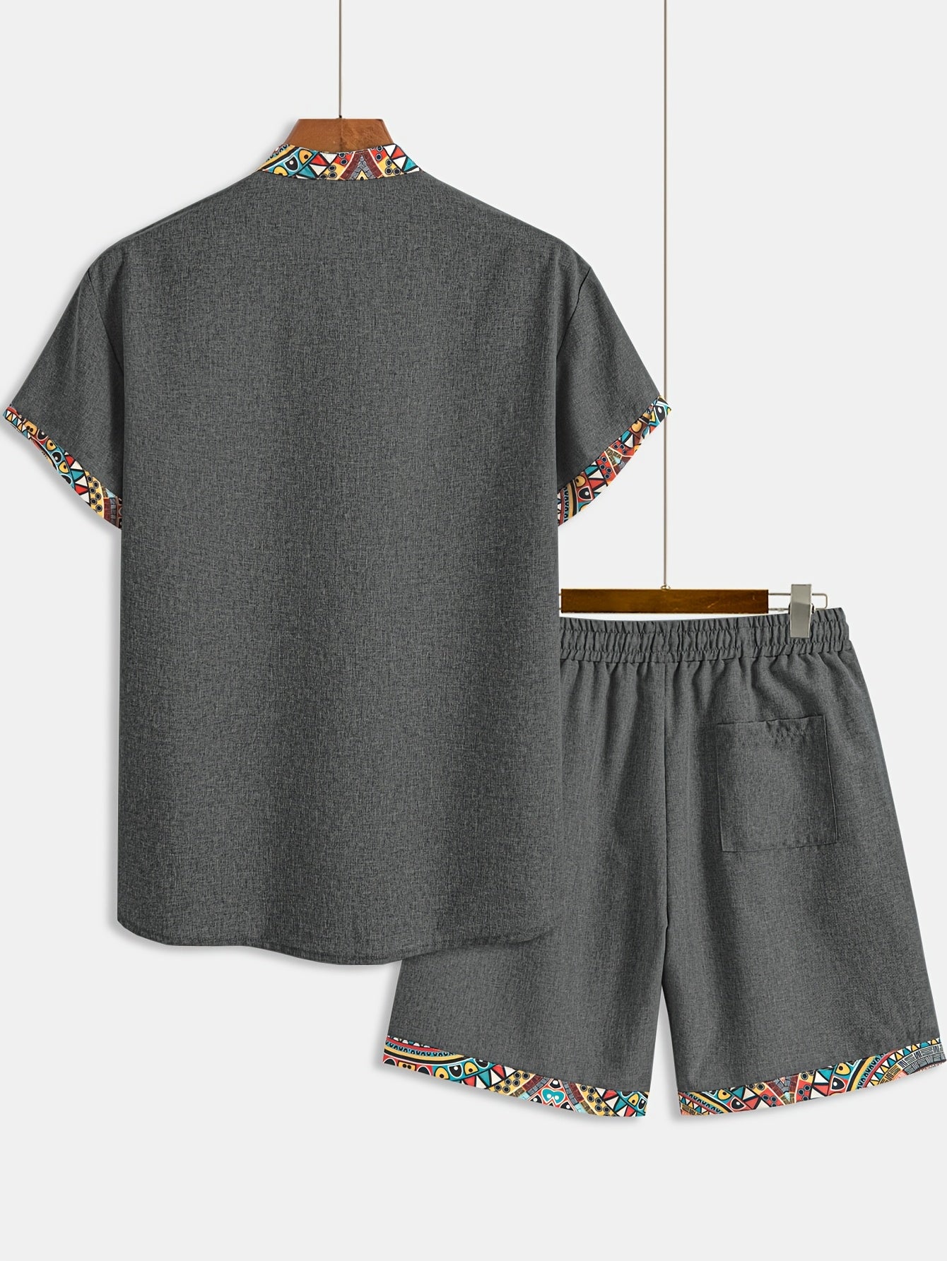 Trendy Patchwork Set – Blouse + Korte Broek