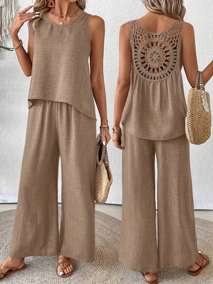 Noé – Zomerset: Rugloze Top + Wijde Broek