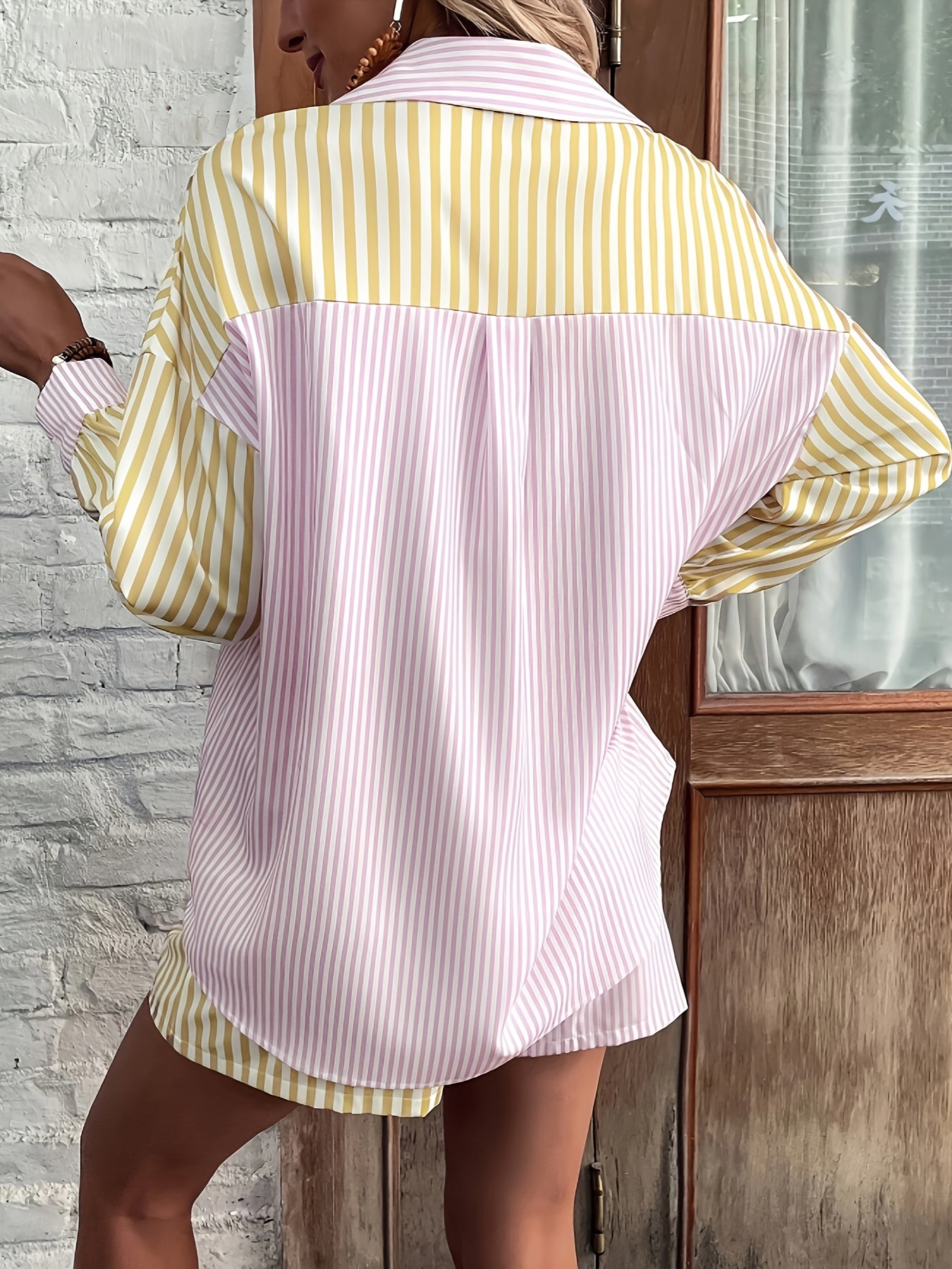 Liv – Gestreepte Set: Shirt + Shorts