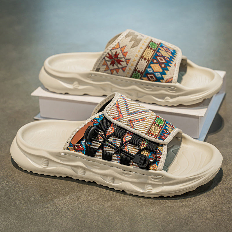 Patchwork Casual Slides – Heren Slippers