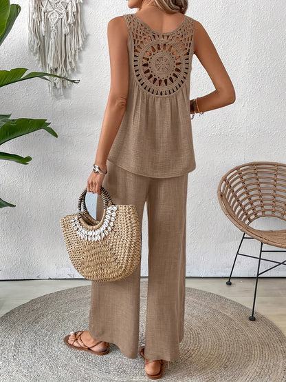 Noé – Zomerset: Rugloze Top + Wijde Broek