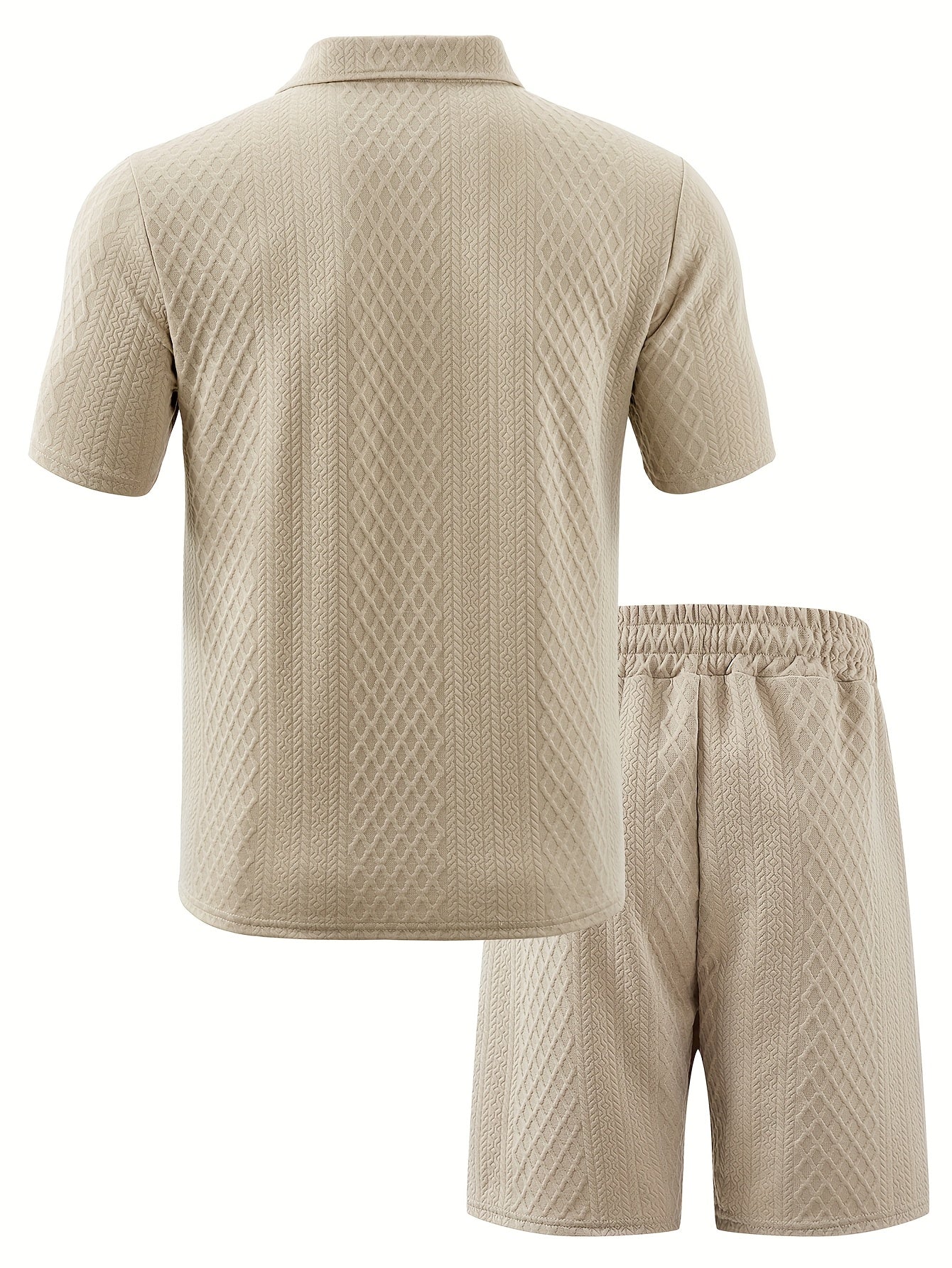 Trendy Jacquard Set – Shirt + Korte Broek