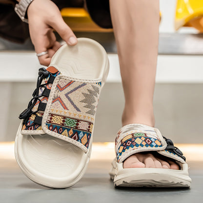 Patchwork Casual Slides – Heren Slippers