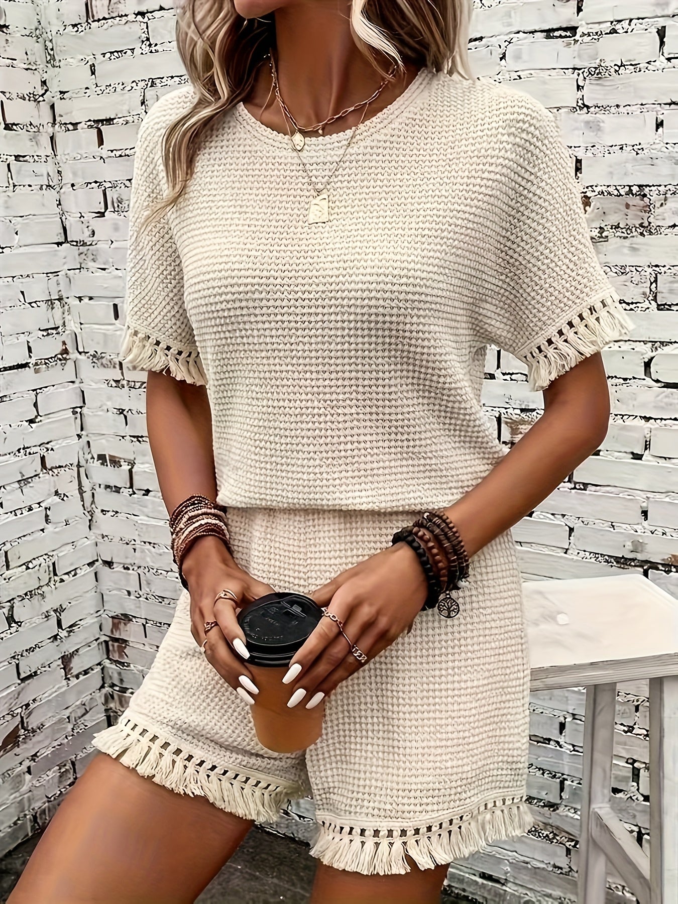 Jade – Zomerset met Franjes: Top + Shorts