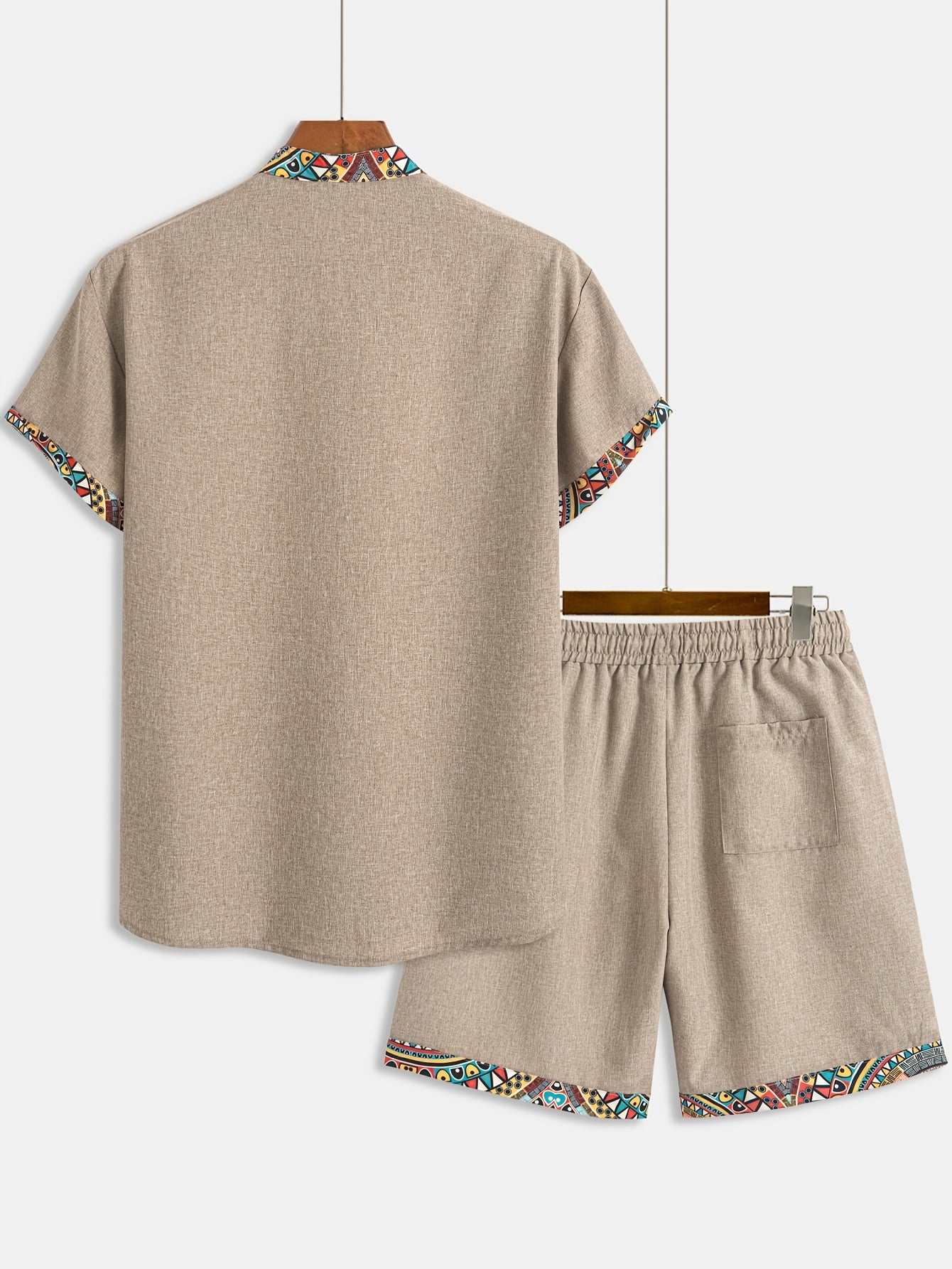 Trendy Patchwork Set – Blouse + Korte Broek