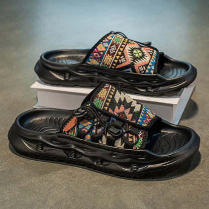 Patchwork Casual Slides – Heren Slippers