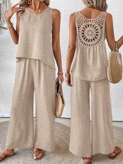 Noé – Zomerset: Rugloze Top + Wijde Broek
