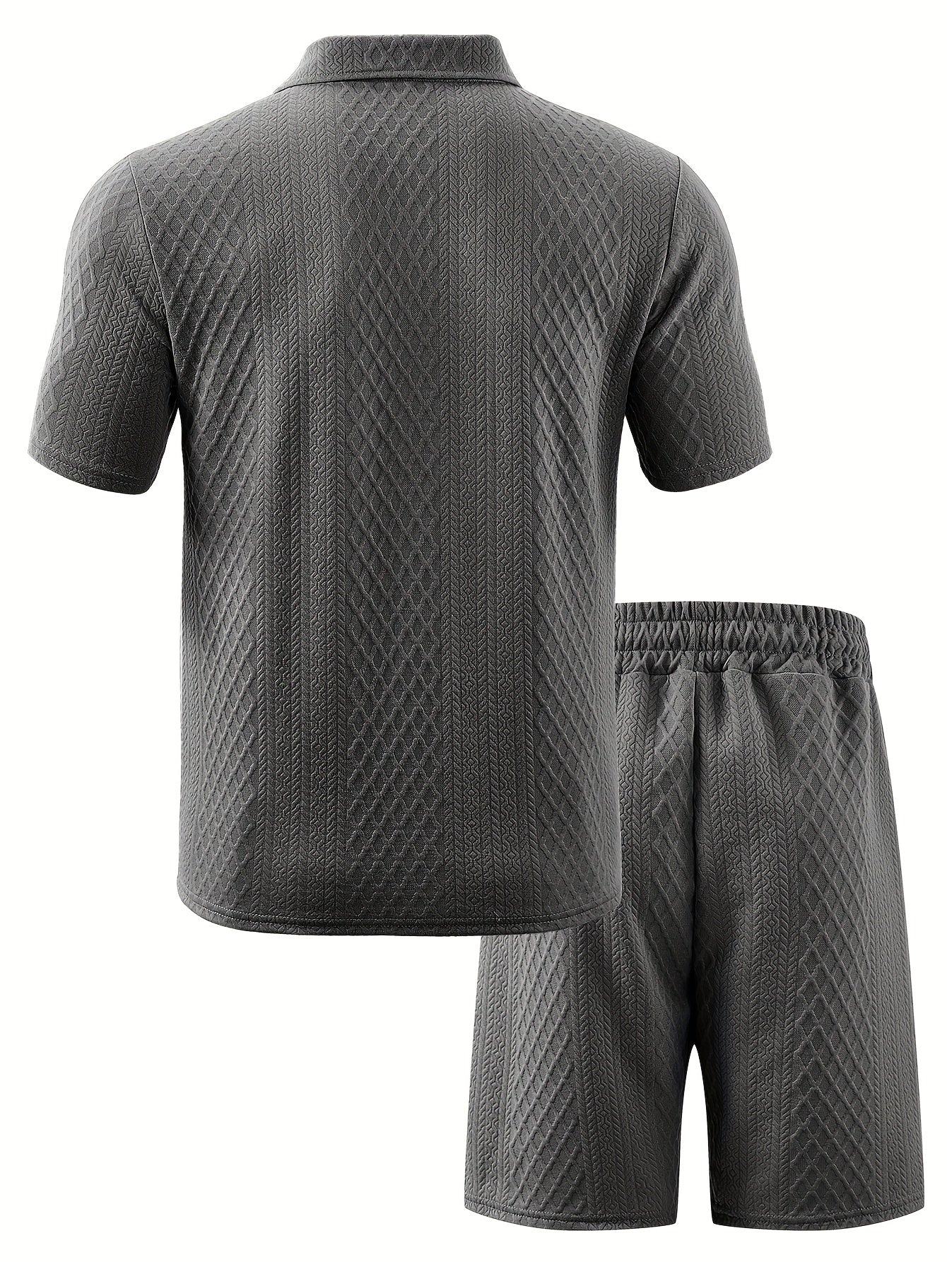 Trendy Jacquard Set – Shirt + Korte Broek