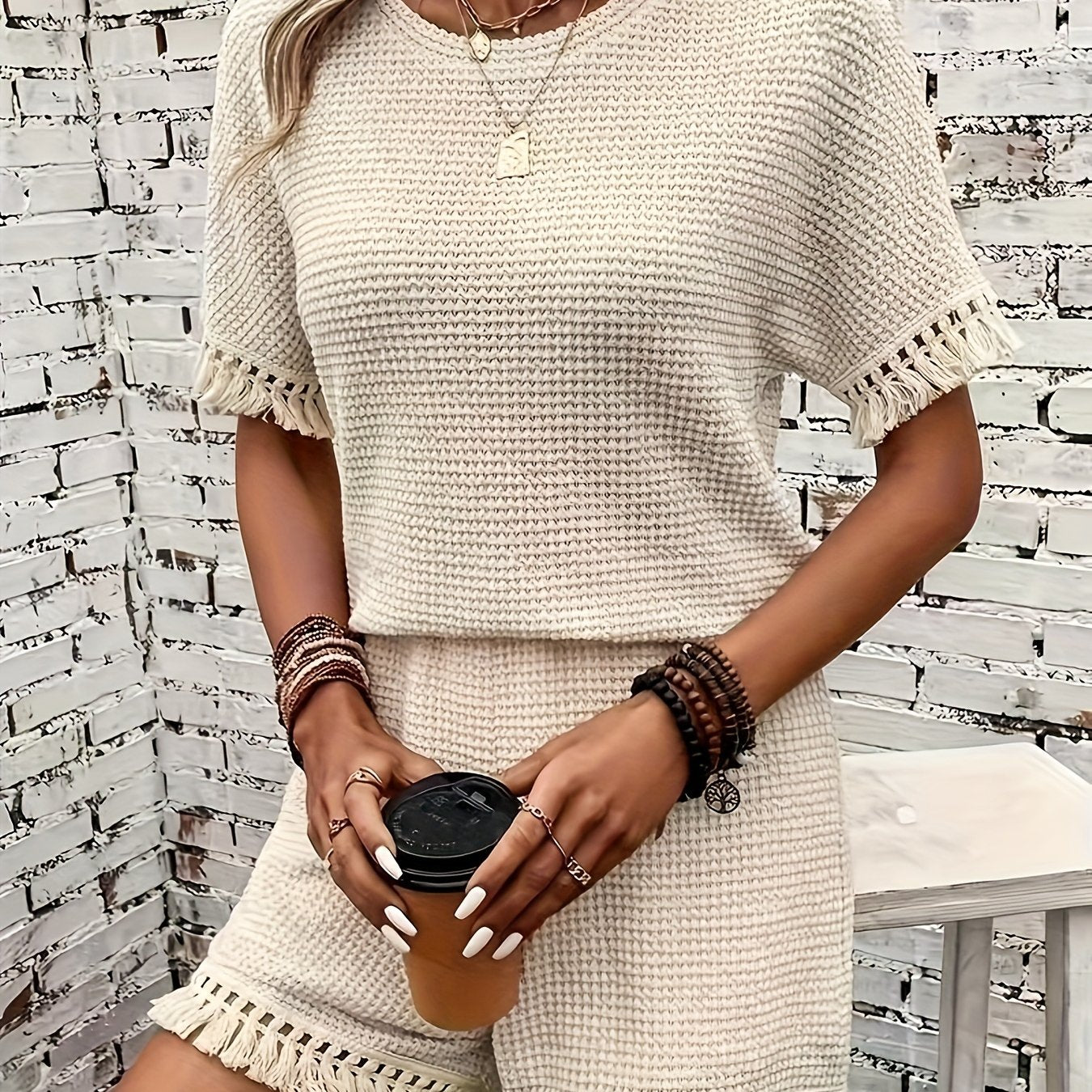 Jade – Zomerset met Franjes: Top + Shorts