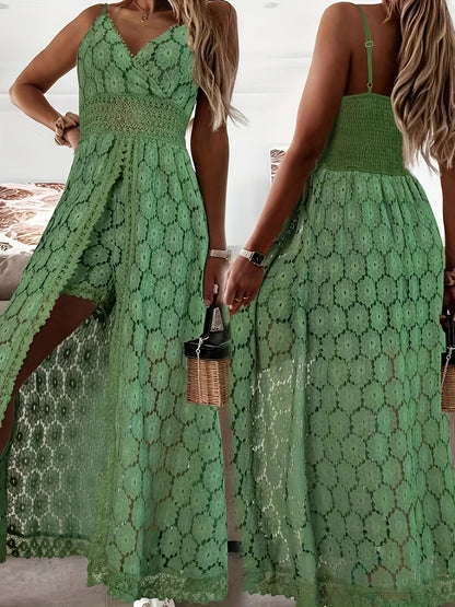 Isabeau – Elegante Kantenjurk met V-Hals